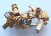 Stanley London 4-Inch Brass Sextant with Antique Finish Body 6 Swing-Arm Filters