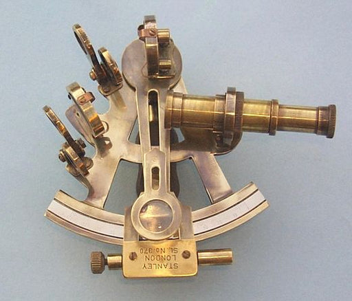 Stanley London Antique Patina 4-Inch Brass Sextant