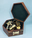 Stanley London C. Plath Reproduction Micrometer Drum Sextant Inside the Hardwood Case