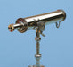 Stanley London Engravable 10-inch Victorian Polished Brass Desk Telescope Body Side Profile Right