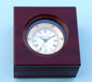 Stanley London Engravable Boxed Quartz Clock Satin Finish Mahogany Case 