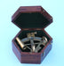 Stanley London Engravable Brass Sounding Sextant Inside the Hardwood Case