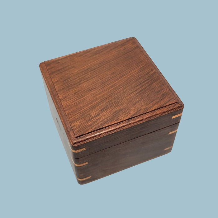 Stanley London Engravable Standard Antique Brass Desk Compass Wooden Box