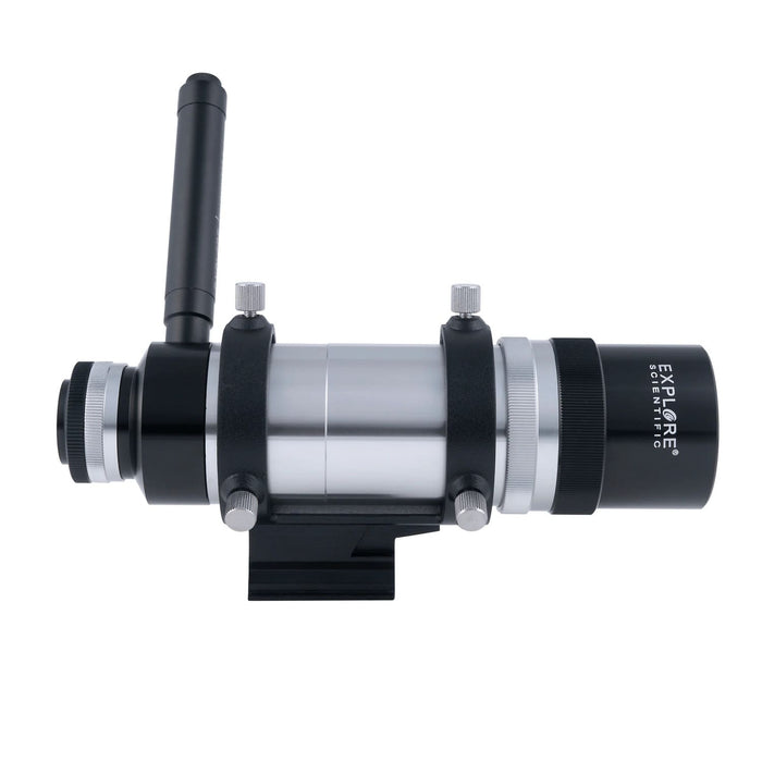VFEI0850-01_StraightVF_3_202aExplore Scientific 8x50mm Straight Through Illuminated Finder Scope with Bracket and Battery Life Illuminator II Body Side Profile Right