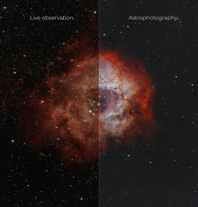 Vaonis Vespera II Smart Telescope Rosette Nebula Observation vs Astrophotography