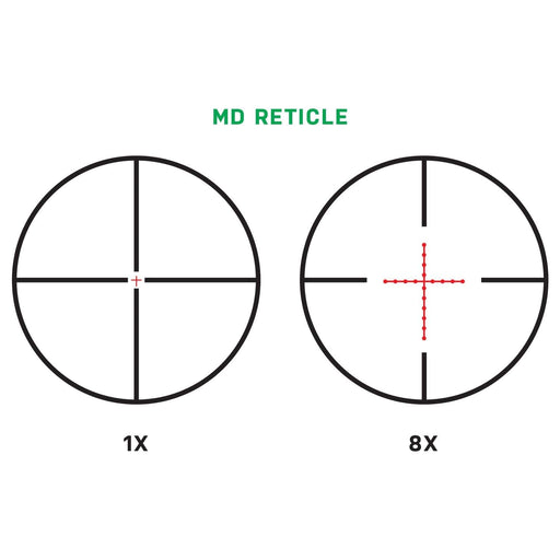 Vixen 1-8x28mm Riflescope - 28mm Tube MD Reticle In 1x and 8x