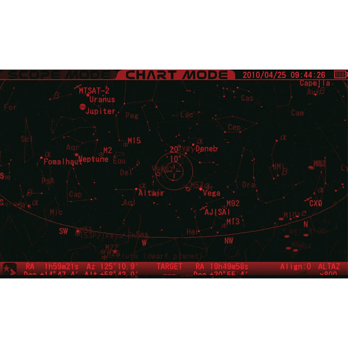 Vixen SXP2-AX103S-S-PFL 103mm Telescope Set Display Chart Mode
