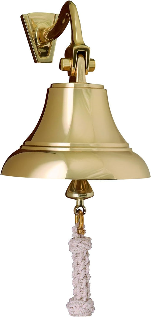 Weems & Plath 5-Inch Brass Bell with Off-White Lanyard