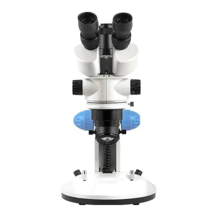 LW Scientific Z4 Zoom System Stereoscope - Trinocular on Dual LED Light Stand Body Front View Profile