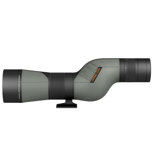 Athlon Optics Ares G2 15-45×65mm UHD Straight Angle Spotting Scope Left Side Profile of Body  