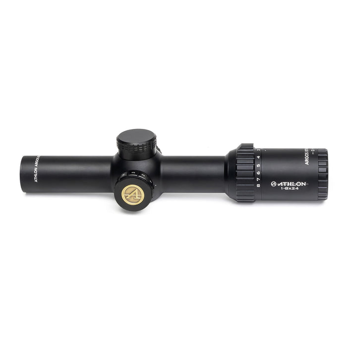 Athlon Optics Argos BTR GEN2 1-8x24mm ATSR5 SFP IR MOA Riflescope Left Side Profile of Body 