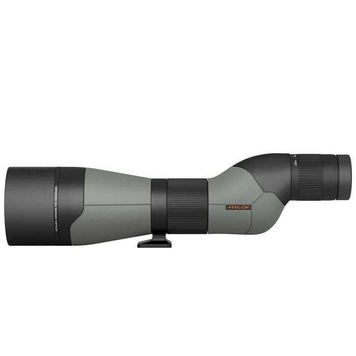 Athlon Optics Argos HD 20-60×85mm Straight Angle Spotting Scope Left Side Profile of Body  