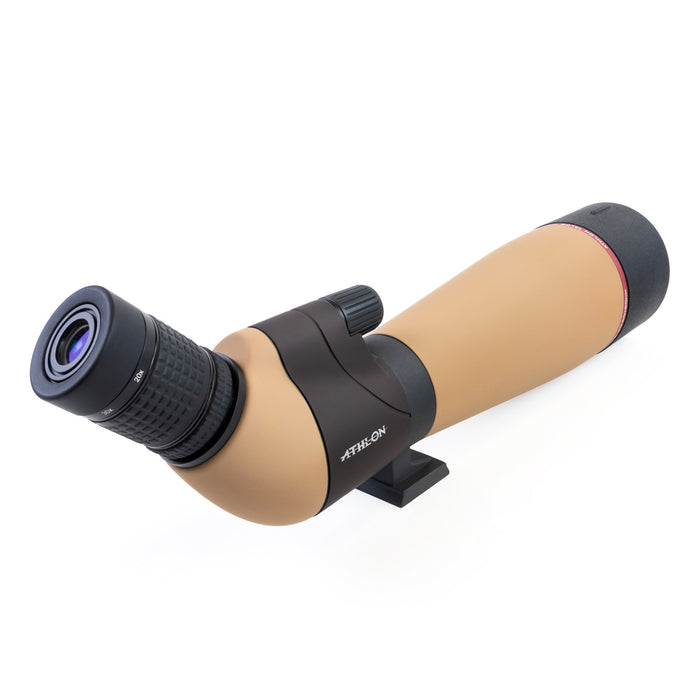 Athlon Optics Talos 20-60×80mm Angled Spotting Scope - Tan Eyepiece
