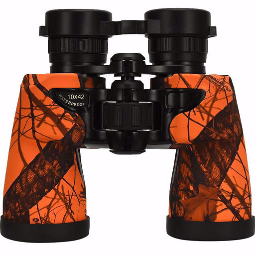 Barska 10x42mm WP Crossover Mossy Oak Blaze Camo Binoculars Body Standing Straight