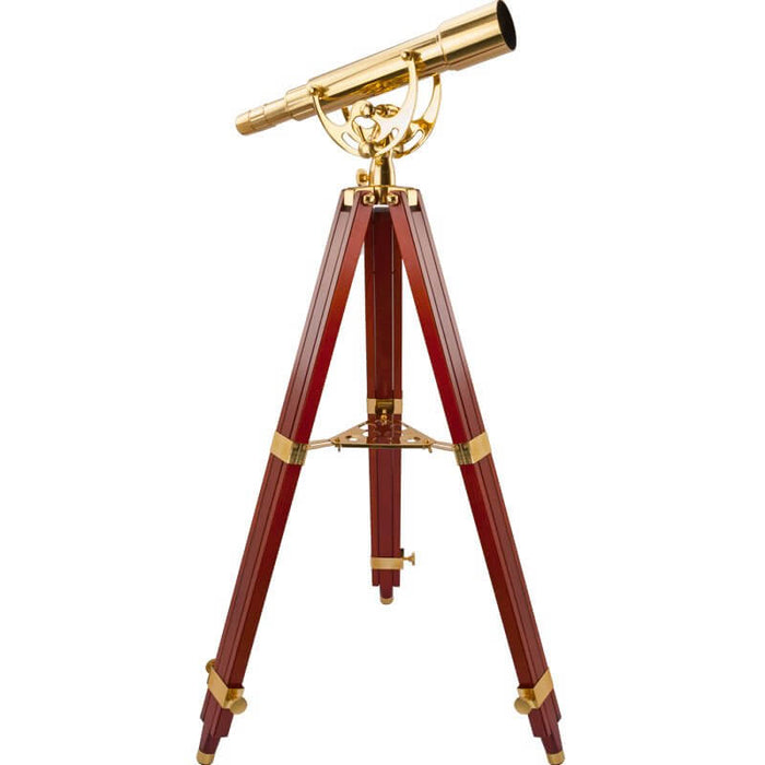 Barska 15-45x50mm Anchormaster Classic Brass Spyscope with Mahogany Tripod Body Standing Straight