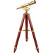 Barska 15-45x50mm Anchormaster Classic Brass Spyscope with Mahogany Tripod Body Standing Straight