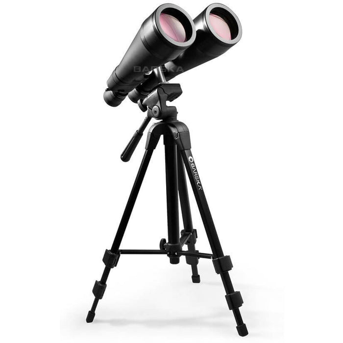 Barska 20-140x80mm Gladiator Zoom Binoculars Mounted on Tripod