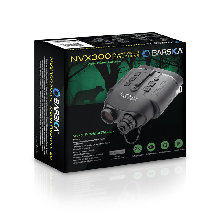 Barska NVX300 7x20mm Night Vision Infrared Illuminator Digital Binoculars Box