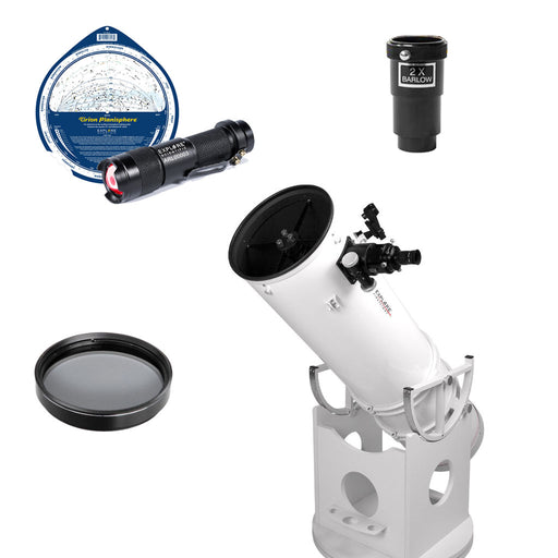 Explore Scientific FirstLight 10-inch Dobsonian - Ultimate Bundle Package - with Bonus Accessories