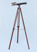 Hampton Nautical 50-Inch Floor Standing Antique Copper with Leather Griffith Astro Telescope Body Mounted on Tripod with Extended Legs and Chain