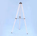 Hampton Nautical 50-Inch Floor Standing Antique Copper with White Leather Anchormaster Telescope Tripod with Extended Legs