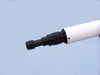 Hampton Nautical 50-Inch Floor Standing Oil-Rubbed Bronze White Leather with Black Stand Anchormaster Telescope Extended Eyepiece