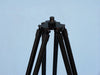 Hampton Nautical 50-Inch Floor Standing Oil-Rubbed Bronze White Leather with Black Stand Anchormaster Telescope Tripod Base
