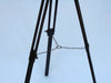 Hampton Nautical 50-Inch Floor Standing Oil-Rubbed Bronze White Leather with Black Stand Anchormaster Telescope Tripod Leg Chain