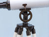 Hampton Nautical 50-Inch Floor Standing Oil Rubbed Bronze with White Leather Griffith Astro Telescope Tripod Dial
