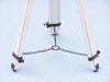 Hampton Nautical 50-Inch Floor Standing Oil Rubbed Bronze with White Leather Griffith Astro Telescope Tripod Leg Chain