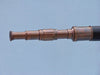 Hampton Nautical 60-Inch Admirals Floor Standing Antique Copper with Leather Telescope Extended Eyepiece