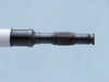 Hampton Nautical 60-Inch Admirals Floor Standing Oil Rubbed Bronze with White Leather Telescope Eyepiece
