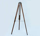 Hampton Nautical 60-Inch Floor Standing Antique Copper Harbor Master Telescope Tripod Extended Legs with Chain