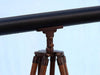 Hampton Nautical 60-Inch Floor Standing Antique Copper with Leather Harbor Master Telescope Tripod Body Base with Knob