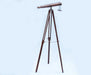 Hampton Nautical 62-Inch Floor Standing Admiral's Antique Copper Binoculars Body Mounted on Tripod