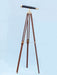 Hampton Nautical 62-Inch Floor Standing Admiral's Brass and Leather Binoculars Mounted on Tripod with Extended Legs