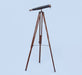 Hampton Nautical 62-Inch Floor Standing Admiral's Bronzed with Leather Binoculars Mounted on Tripod with Extended Legs