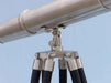 Hampton Nautical 62-Inch Floor Standing Admiral's Brushed Nickel Binoculars Tripod Body