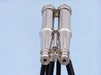 Hampton Nautical 62-Inch Floor Standing Admiral's Chrome Binoculars Body Eyepieces