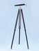 Hampton Nautical 62-Inch Floor Standing Admiral's Chrome and Leather Binoculars Body Mounted on Tripod