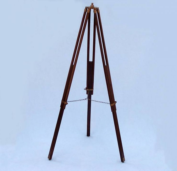 Hampton Nautical 62-Inch Floor Standing Admirals Antique Brass Binoculars Tripod Extended Legs with Chain
