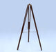 Hampton Nautical 62-Inch Floor Standing Admirals Antique Brass Binoculars with Leather Tripod with Extended Legs