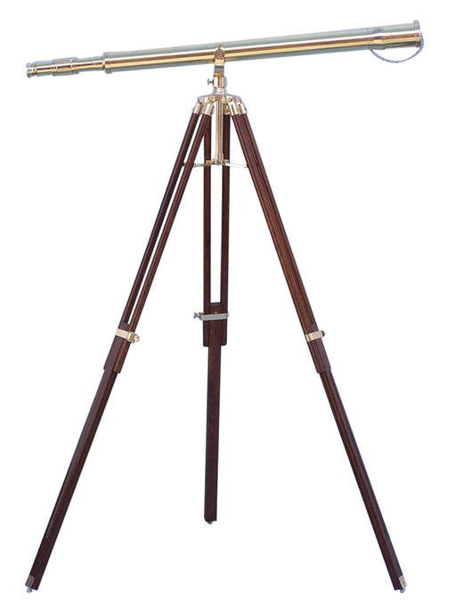 Hampton Nautical 62-Inch Floor Standing Brass Galileo Telescope