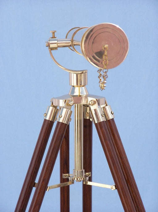 Hampton Nautical 62-Inch Floor Standing Brass Galileo Telescope Body 