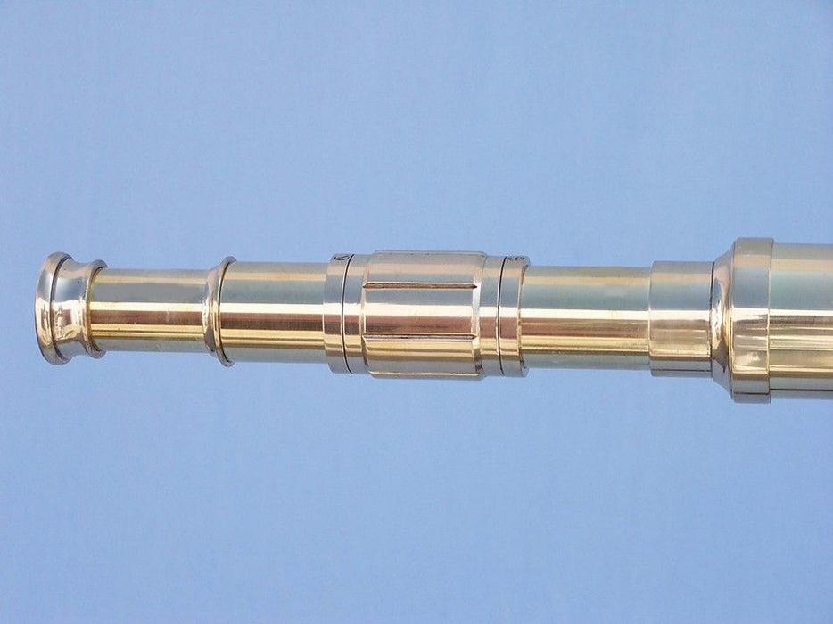 Hampton Nautical 62-Inch Floor Standing Brass Galileo Telescope Rear Body Eyepiece