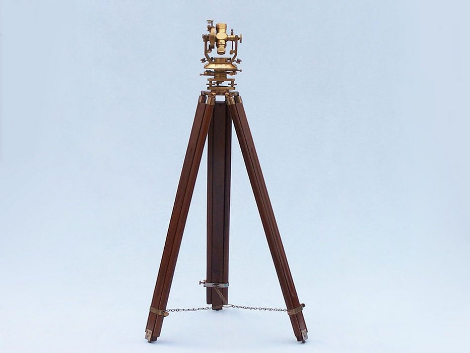 Hampton Nautical 62-Inch Floor Standing Brass Theodolite Tripod Body