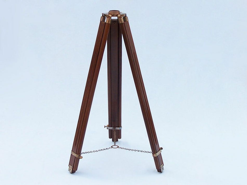 Hampton Nautical 62-Inch Floor Standing Brass Theodolite Tripod Legs with Brass Chain