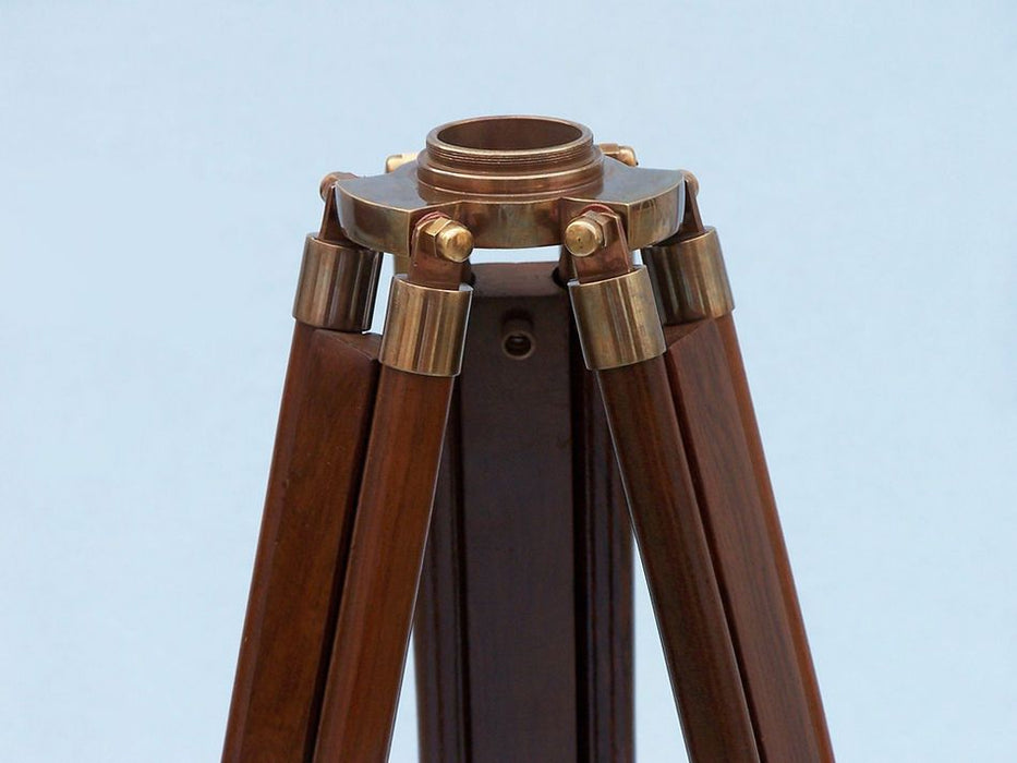 Hampton Nautical 62-Inch Floor Standing Brass Theodolite Tripod Threaded Base