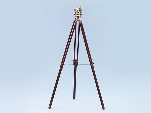 Hampton Nautical 62-Inch Floor Standing Brass Theodolite on Tripod