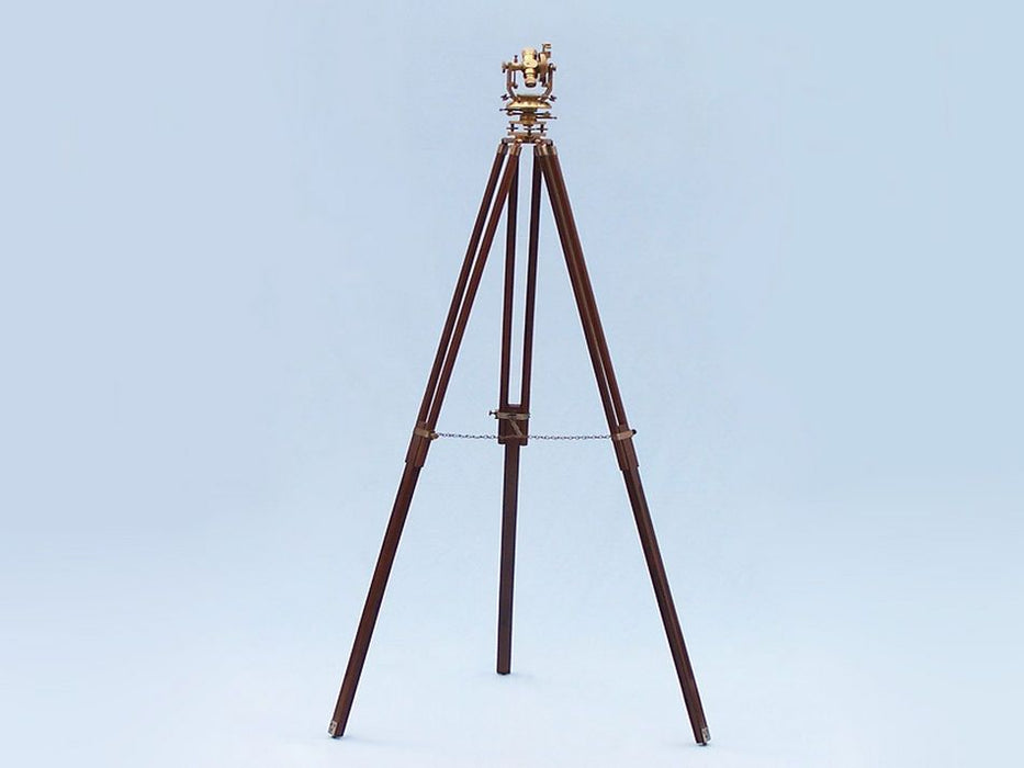 Hampton Nautical 62-Inch Floor Standing Brass Theodolite on Tripod